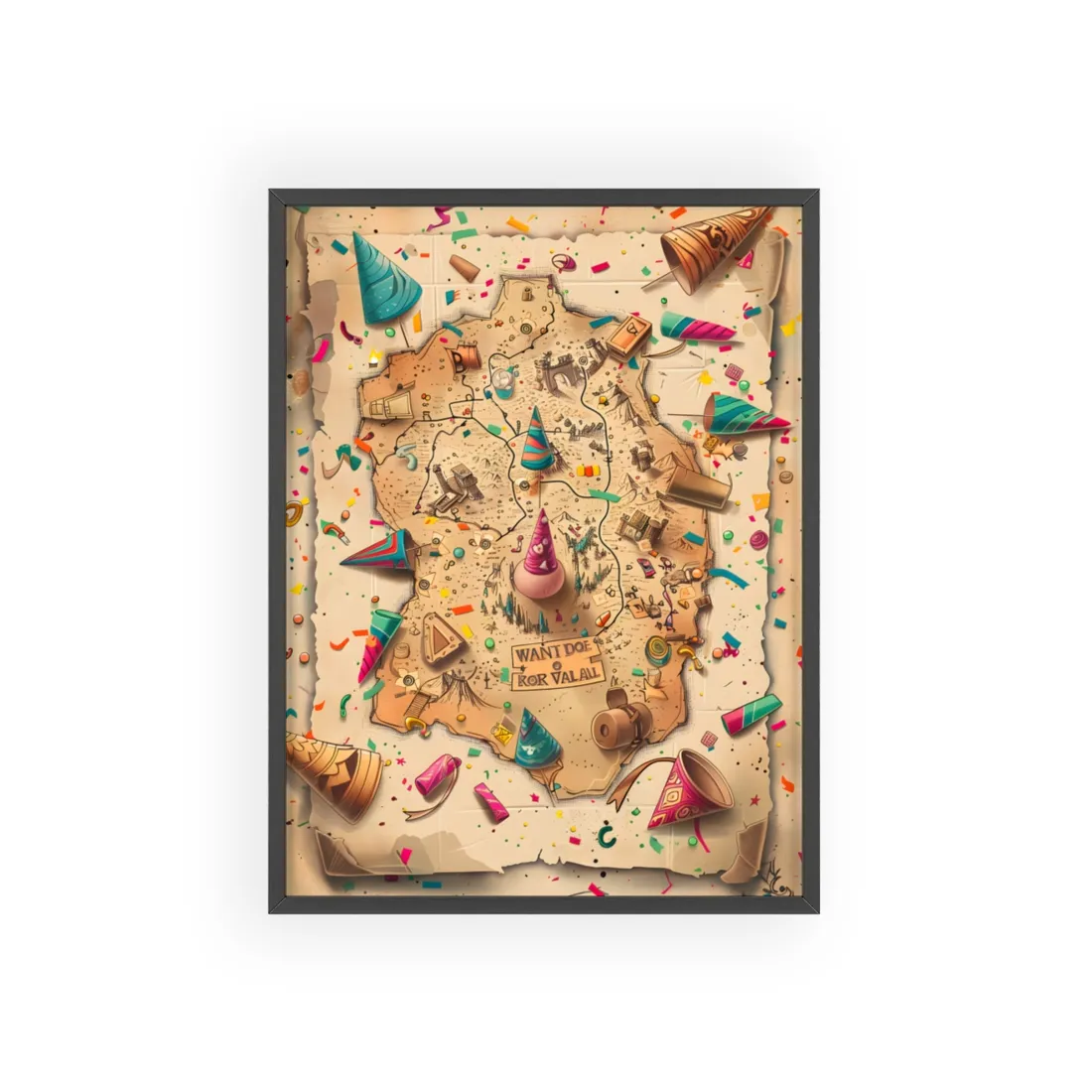 Whimsical Flynn Rider Illustration: Disney-Inspired - Framed Poster