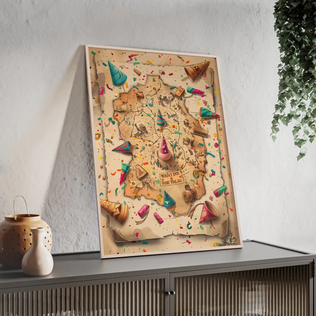 Whimsical Flynn Rider Illustration: Disney-Inspired - Framed Poster
