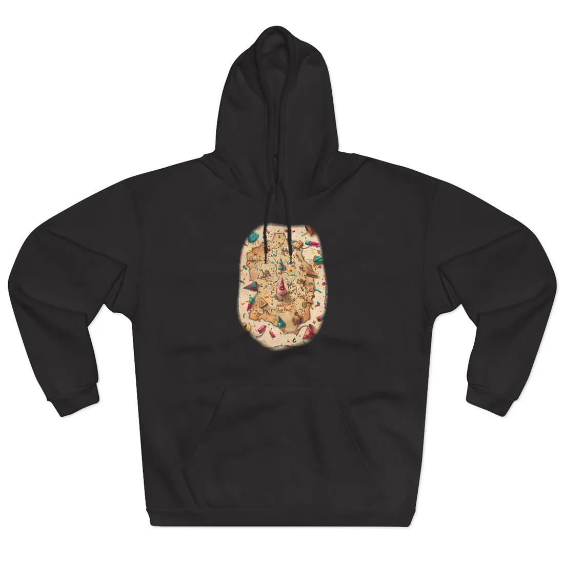 Whimsical Flynn Rider Illustration: Disney-Inspired - Hoodie (Black)