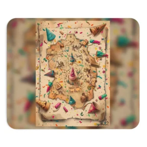 Party Hat Treasure Map Mouse Pad