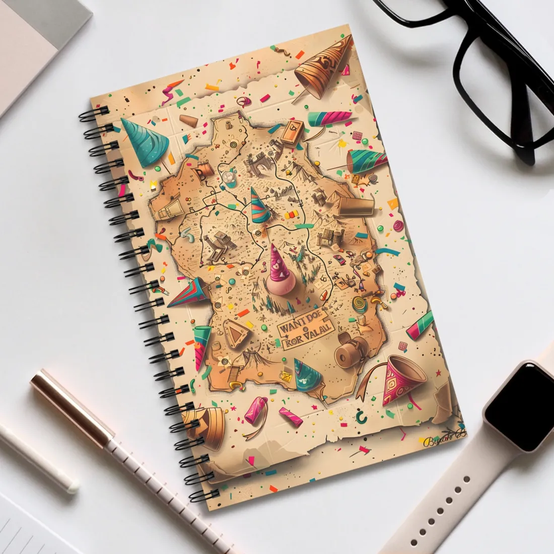 Whimsical Flynn Rider Illustration: Disney-Inspired - Spiral Notebook