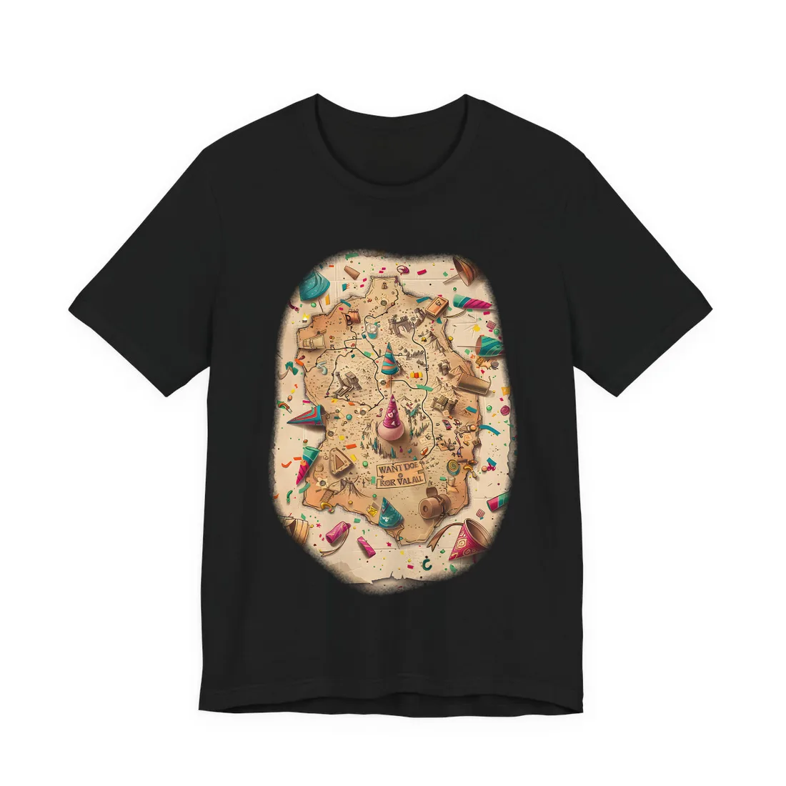 Whimsical Flynn Rider Illustration: Disney-Inspired - T-Shirt (Black)
