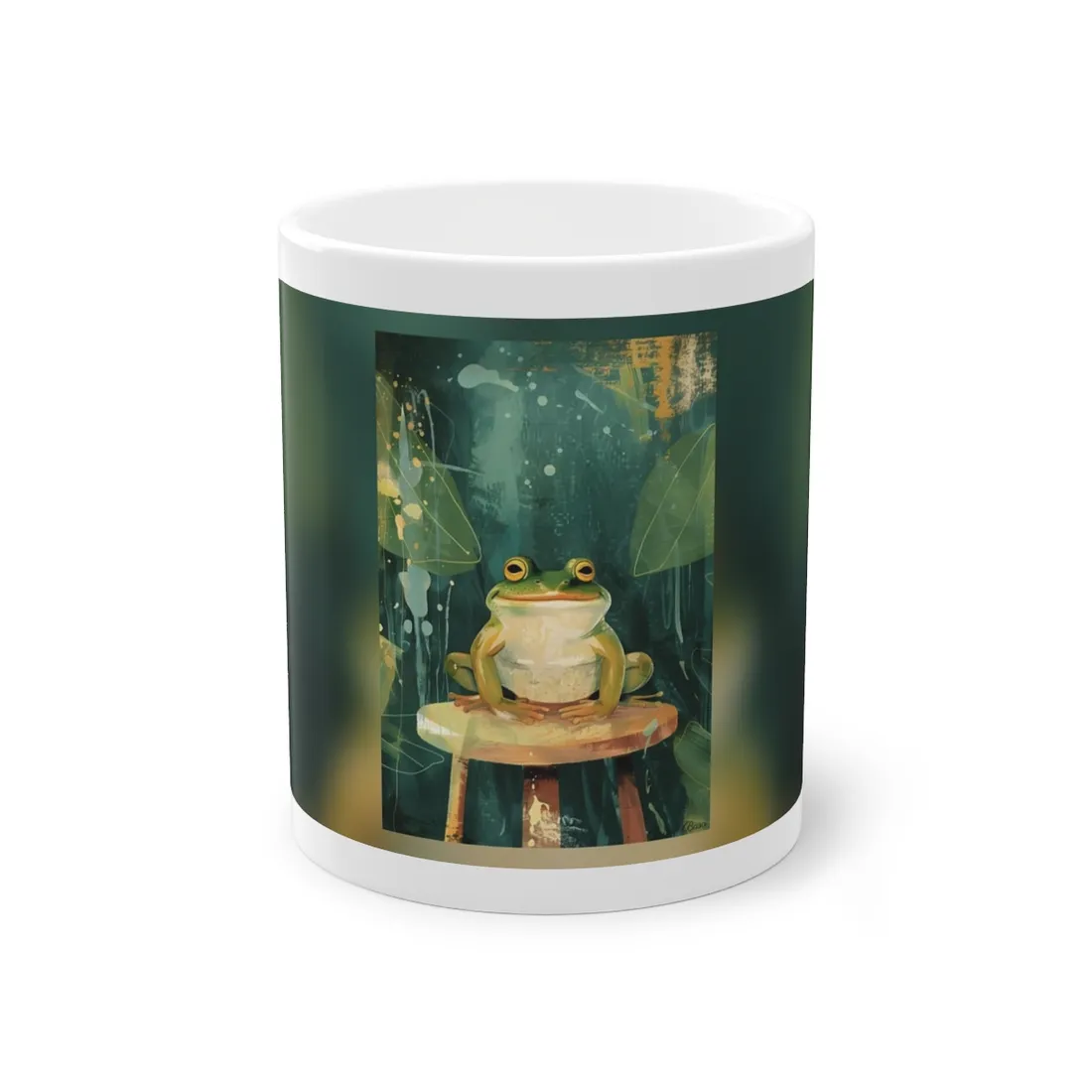 Whimsical Frog Cartoon: Colorful Ta - Mug