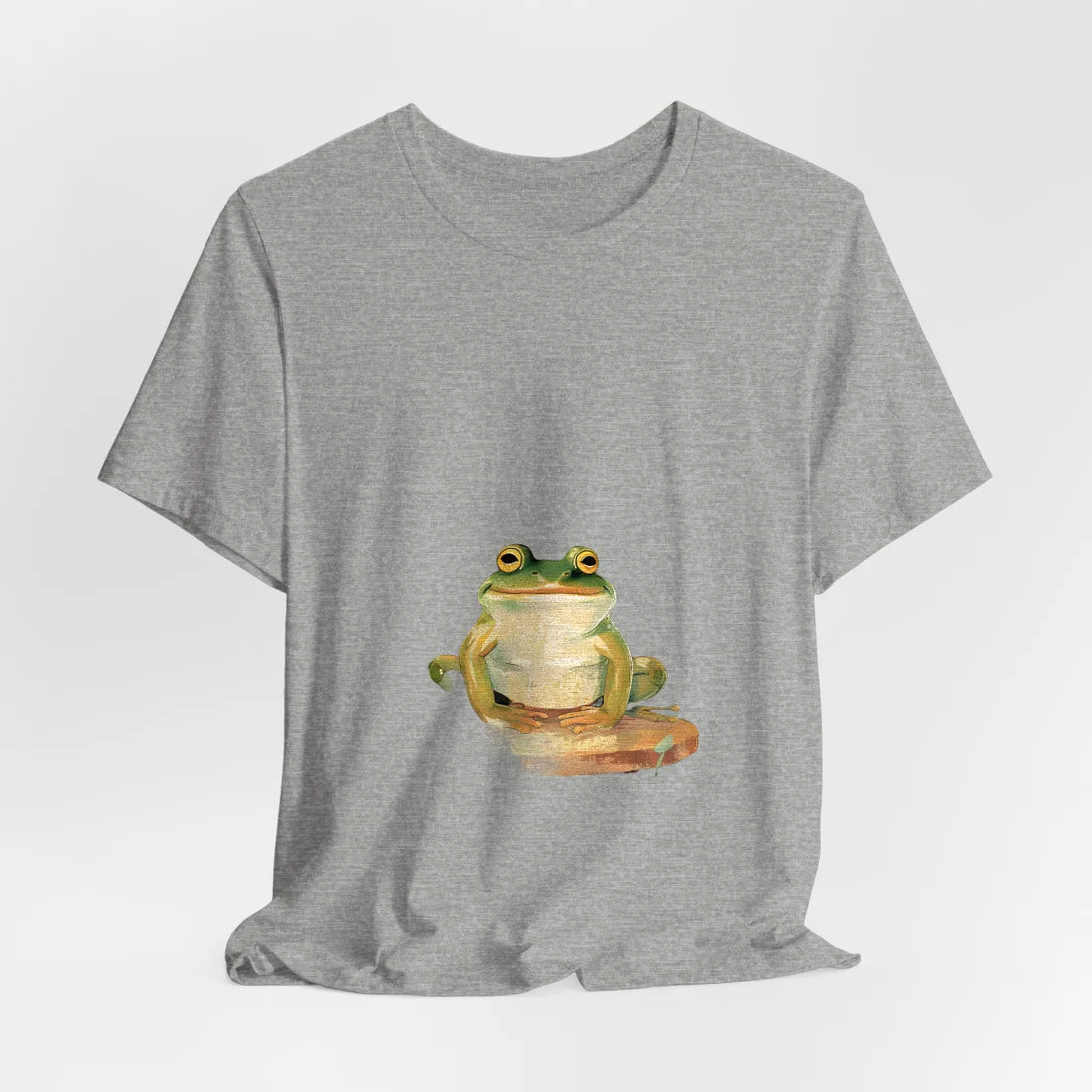 Whimsical Frog Cartoon: Colorful Ta - T-Shirt (Athletic Heather)