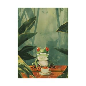 Tea Time Frog Poster