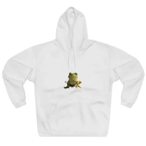Green Frog on Leaf Hoodie
