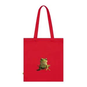 Green Frog on Leaf Tote Bag