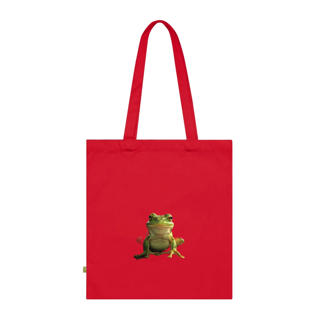 Whimsical Frog Oasis: A Peaceful Lily Pad Scene - Tote Bag (Classic Red)