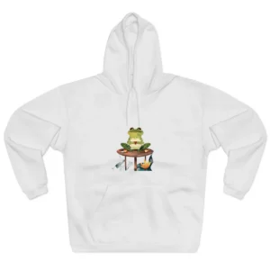 Frog Having Tea Hoodie