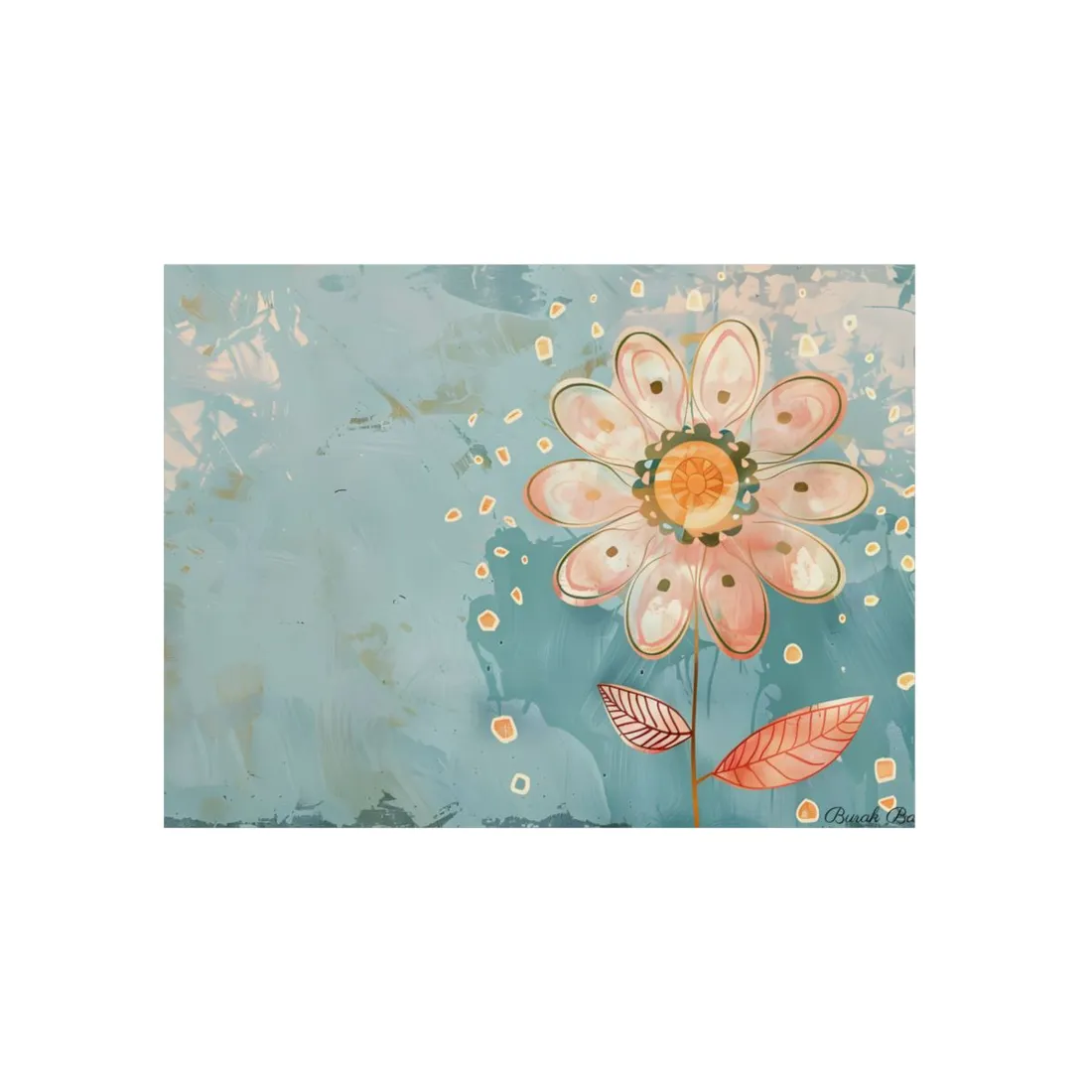 Whimsical Growth Mindset Flower: Blooming Art - Metal Poster