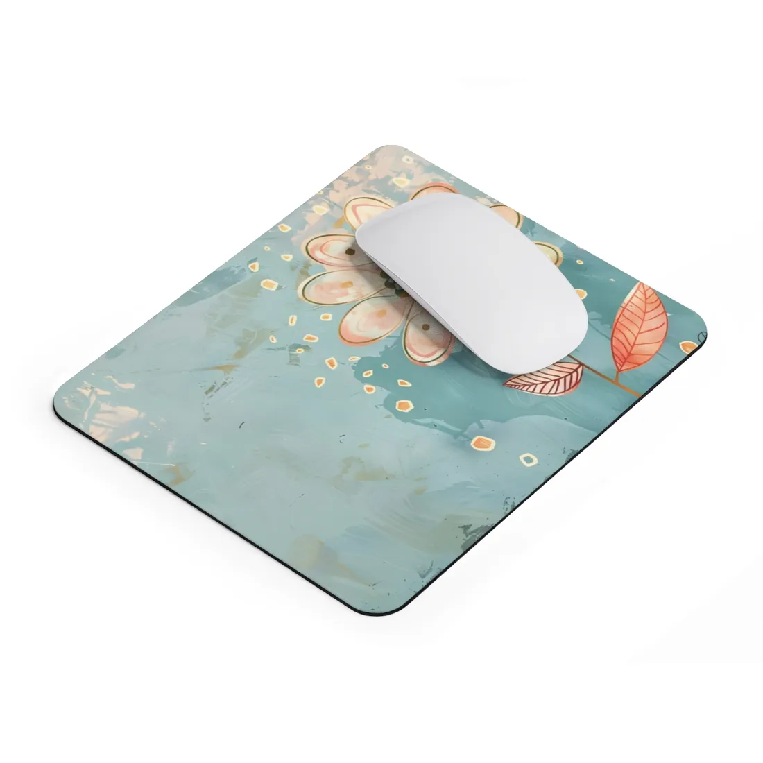 Whimsical Growth Mindset Flower: Blooming Art - Mouse Pad