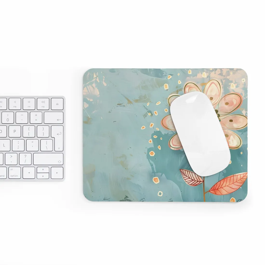 Whimsical Growth Mindset Flower: Blooming Art - Mouse Pad