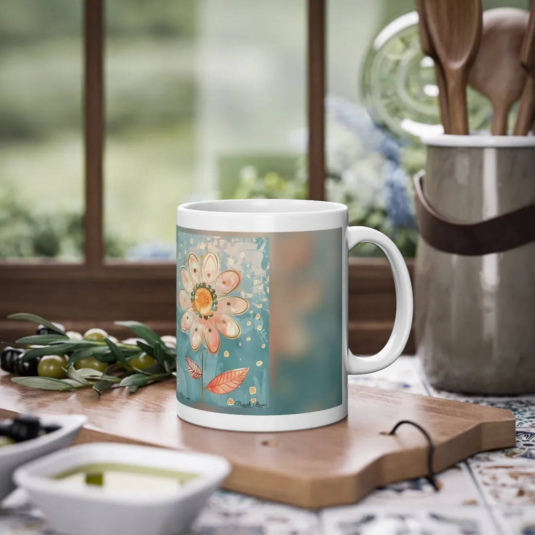 Whimsical Growth Mindset Flower: Blooming Art - Mug