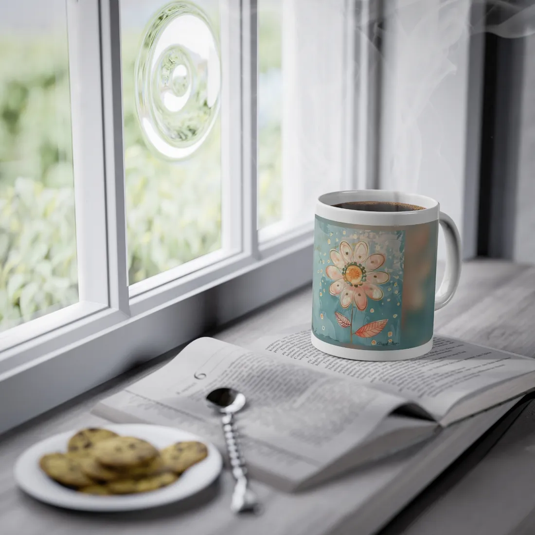 Whimsical Growth Mindset Flower: Blooming Art - Mug