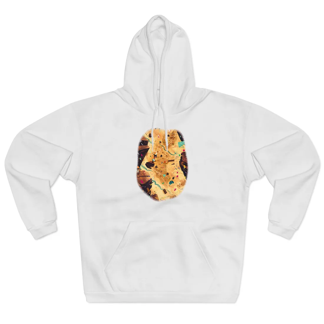 Whimsical Illustration: Classic Facial Features - Hoodie (White)