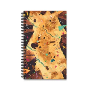 Confetti Desert Map Spiral Notebook