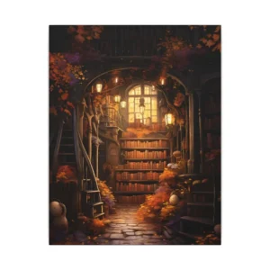 Autumn Fantasy Library Canvas Print