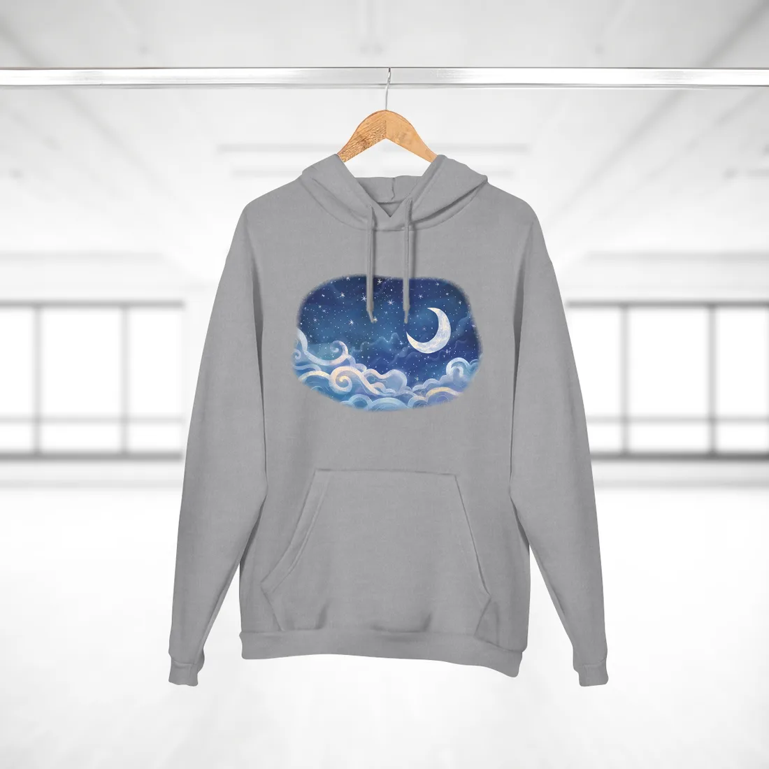 Whimsical Night Sky Dreams: Magical - Hoodie (Heather Grey)