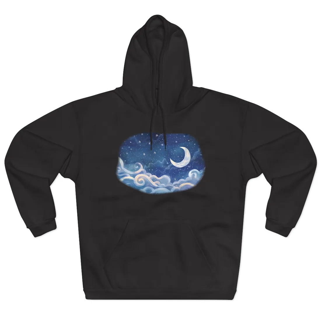 Whimsical Night Sky Dreams: Magical - Hoodie (Black)