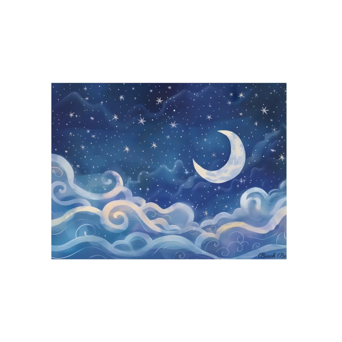 Whimsical Night Sky Dreams: Magical - Metal Poster