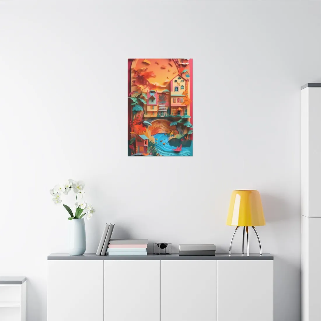 Whimsical Paper Quilling Illusion: Realistic Photograph - Canvas
