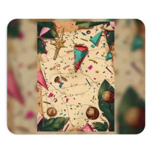 Treasure Map with Confetti Mouse Pad