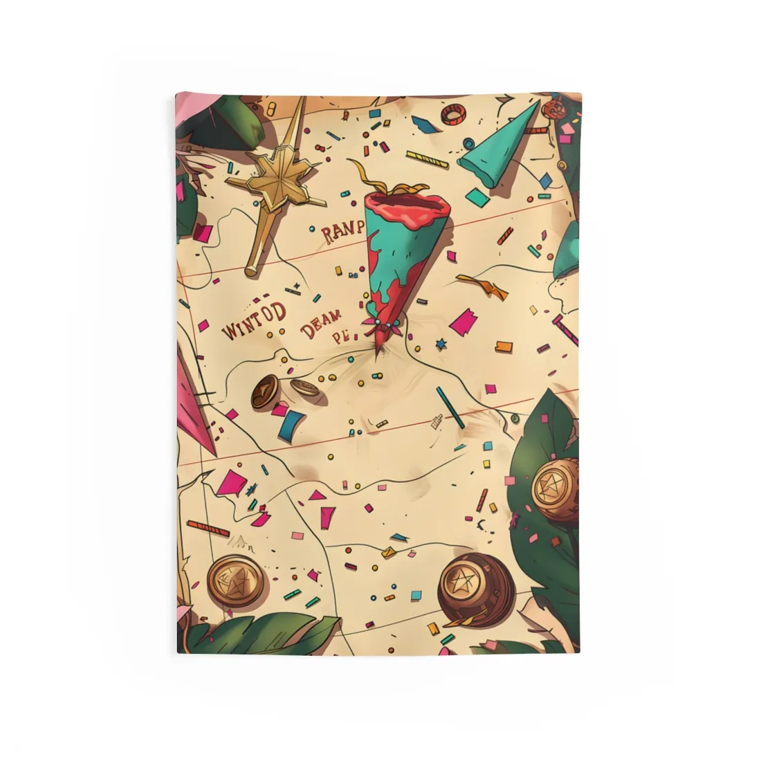 Whimsical Portrait with a Large Nose - Wall Tapestry