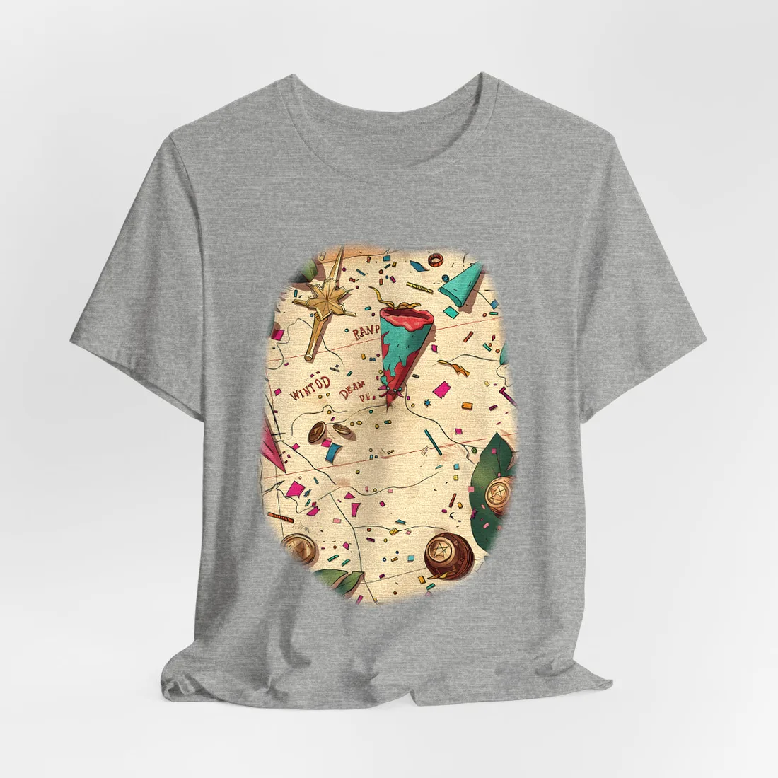 Whimsical Portrait with a Large Nose - T-Shirt (Athletic Heather)