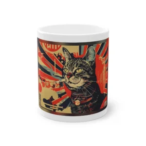Retro Tabby Cat Rays Mug