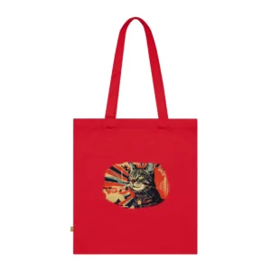 Retro Tabby Cat Rays Tote Bag