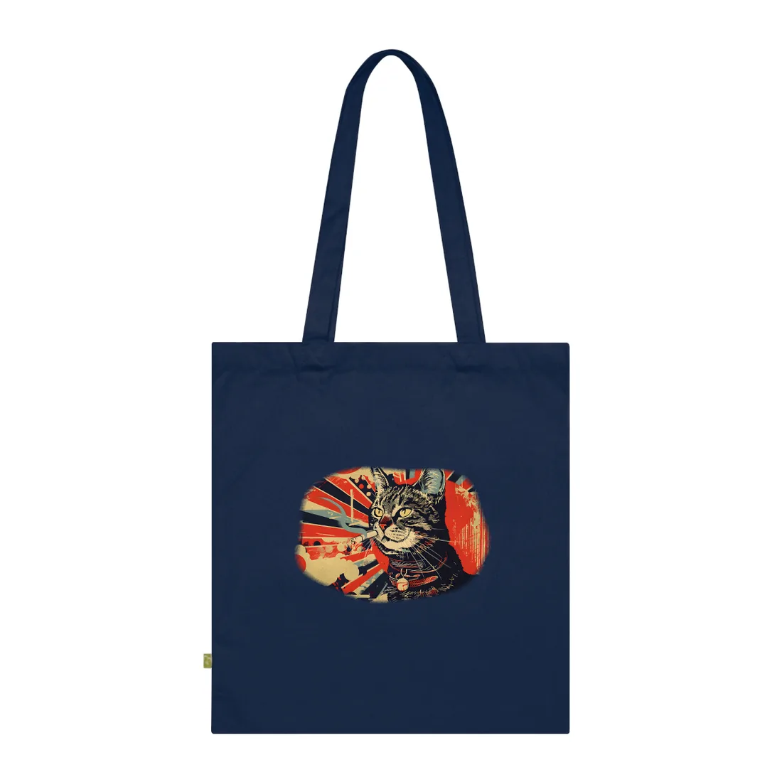 Whimsical Urban Wildlife: Cat Art in a Bolstered Setting - Tote Bag (French Navy)