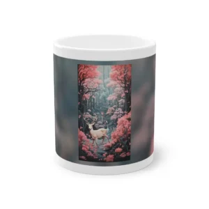 Deer in Pink Forest Mug