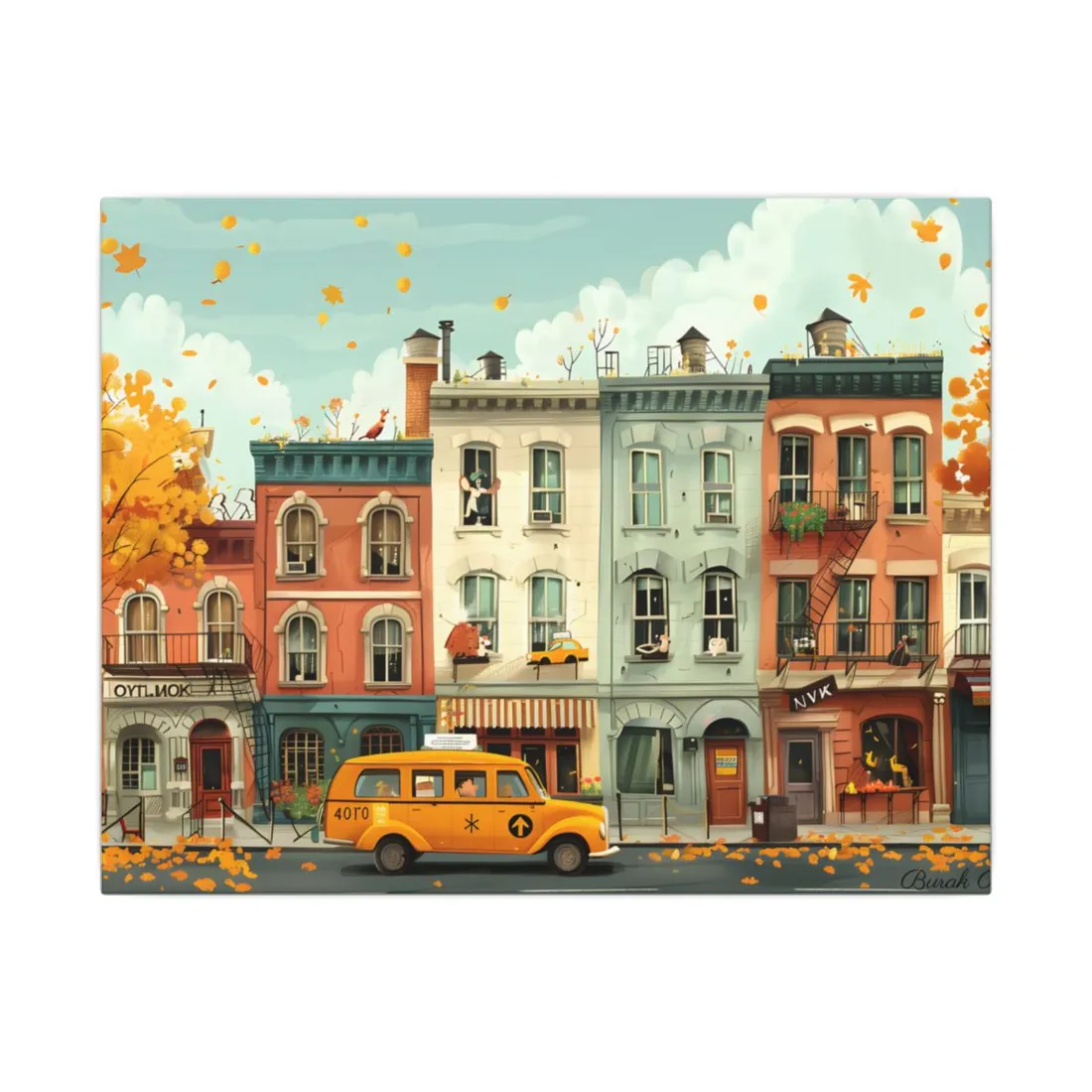 Whimsical Yellow Dream: A Captivating - Canvas