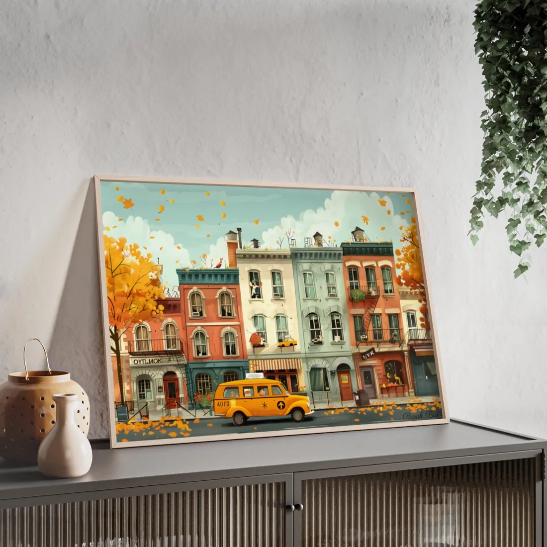 Whimsical Yellow Dream: A Captivating - Framed Poster