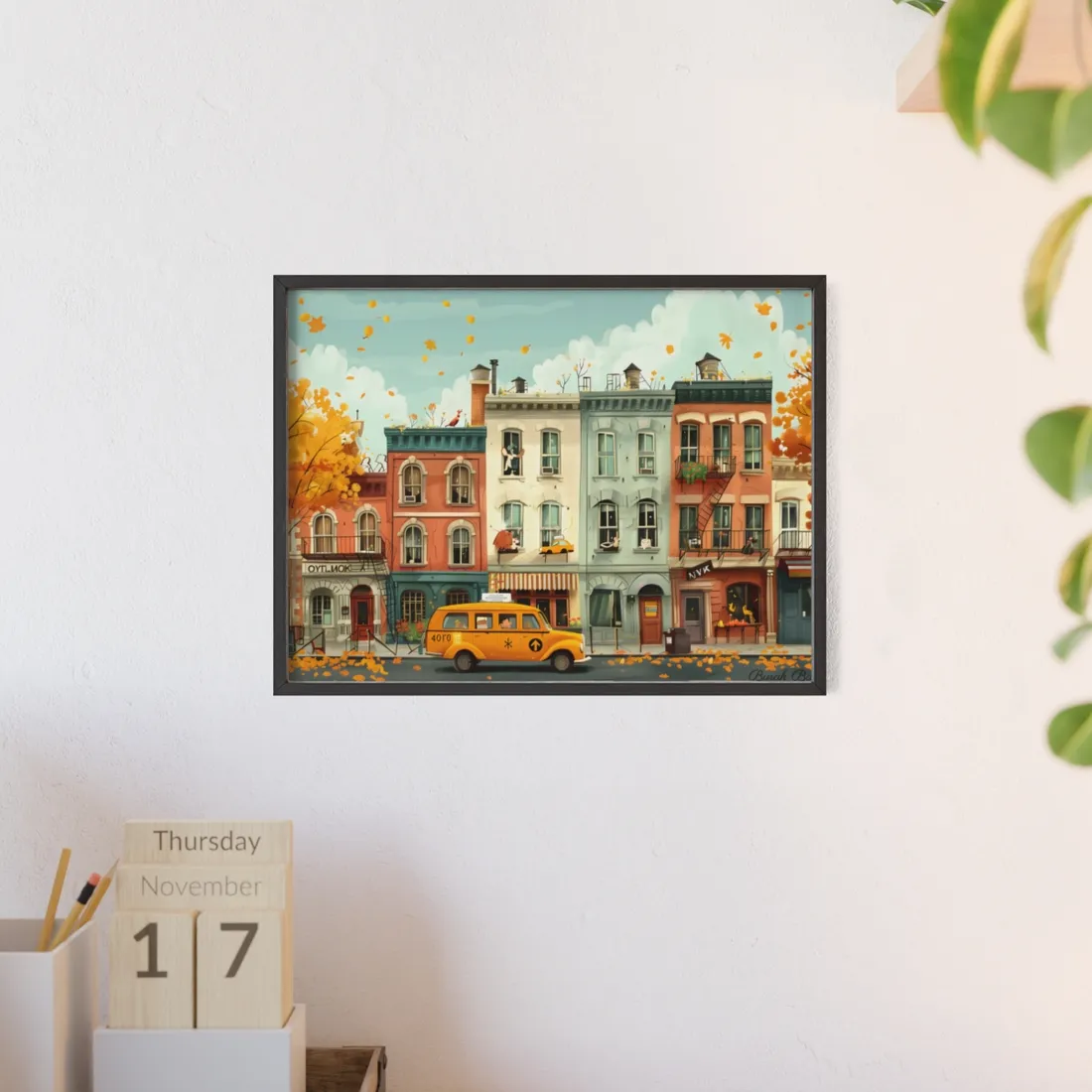 Whimsical Yellow Dream: A Captivating - Framed Poster