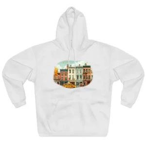 Autumn Street with Taxi Hoodie