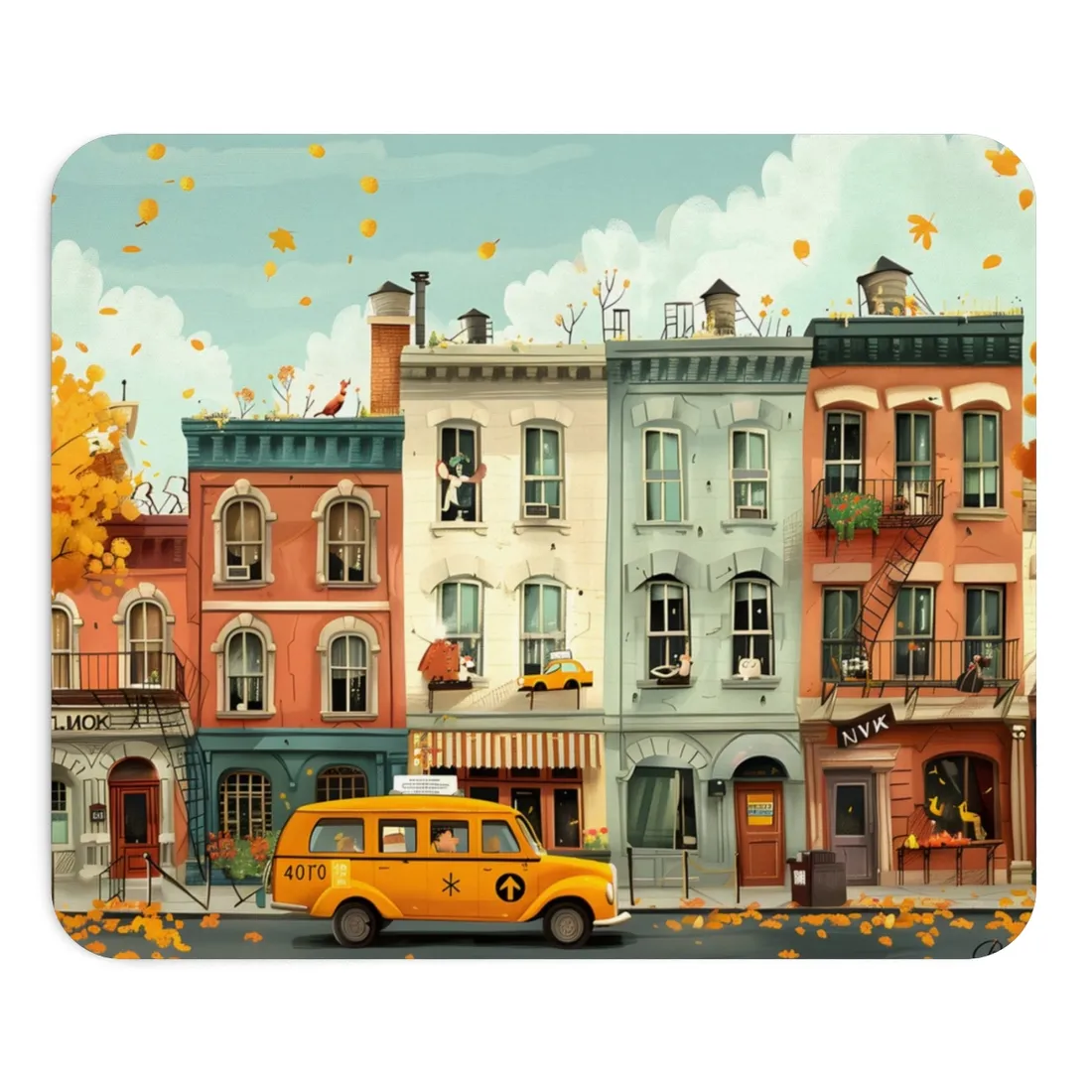 Whimsical Yellow Dream: A Captivating - Mouse Pad
