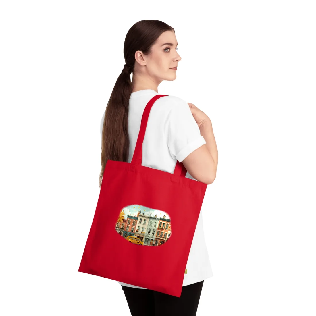 Whimsical Yellow Dream: A Captivating - Tote Bag (Classic Red)