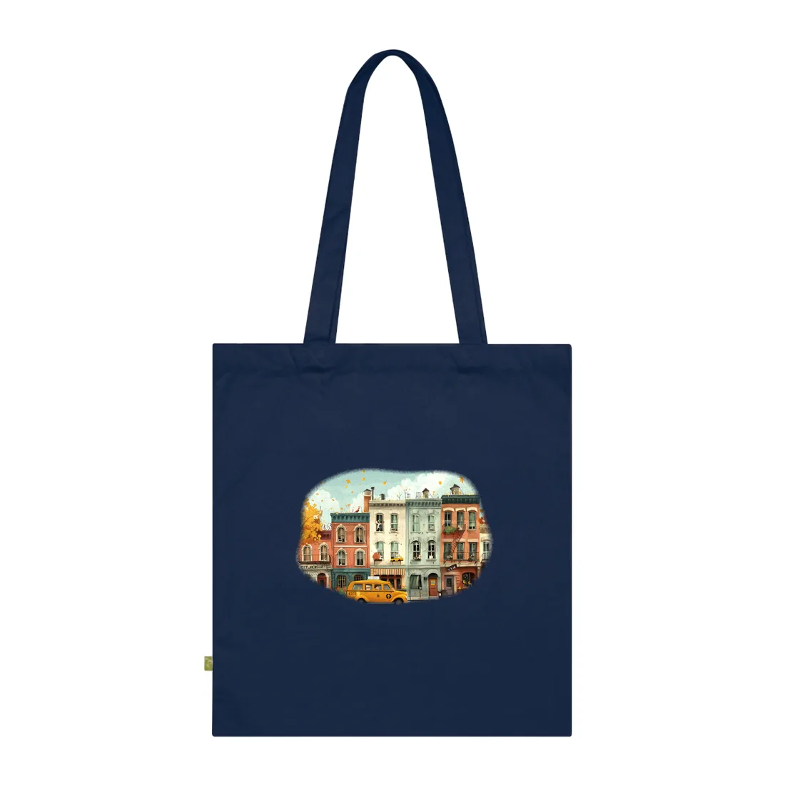 Whimsical Yellow Dream: A Captivating - Tote Bag (French Navy)