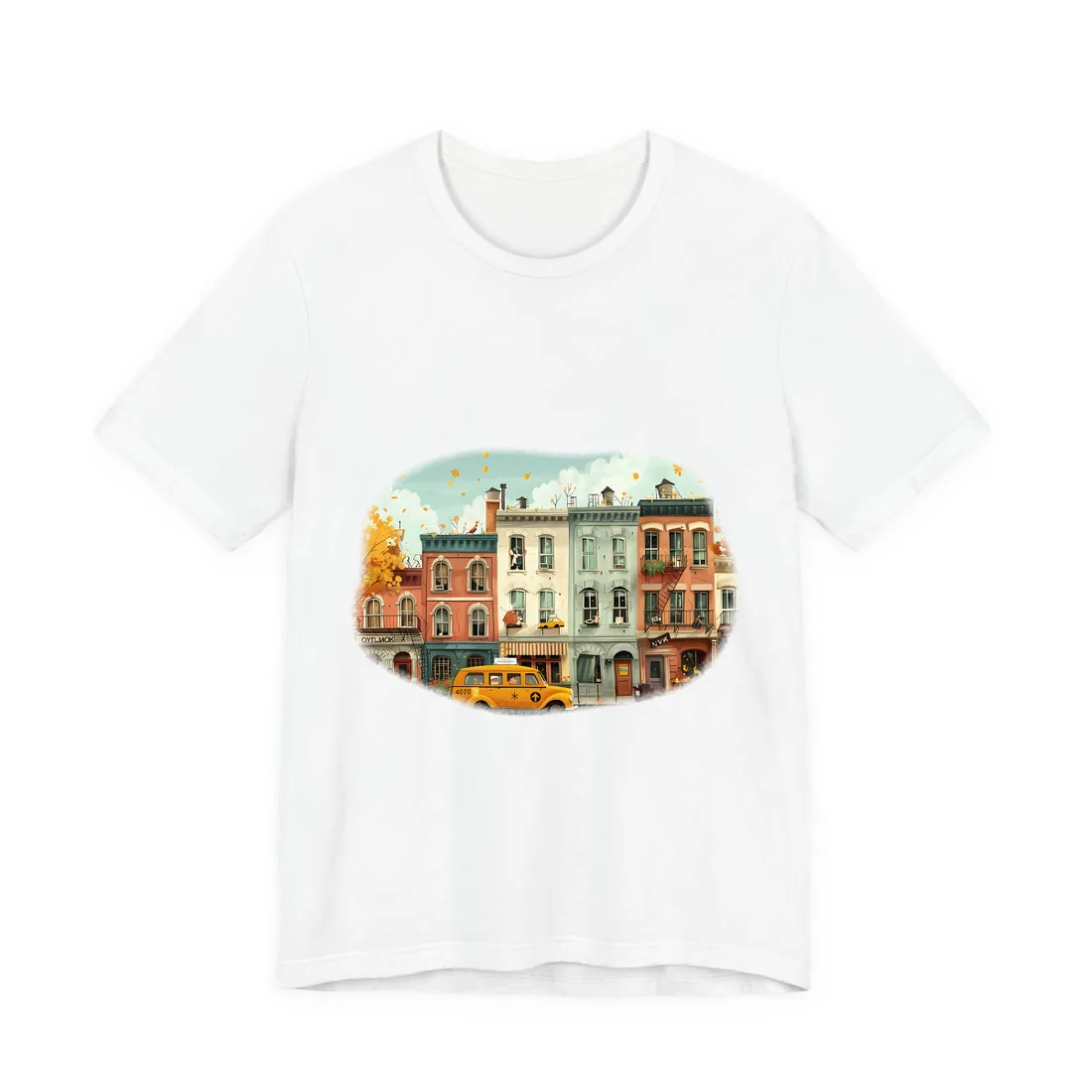Whimsical Yellow Dream: A Captivating - T-Shirt (White)