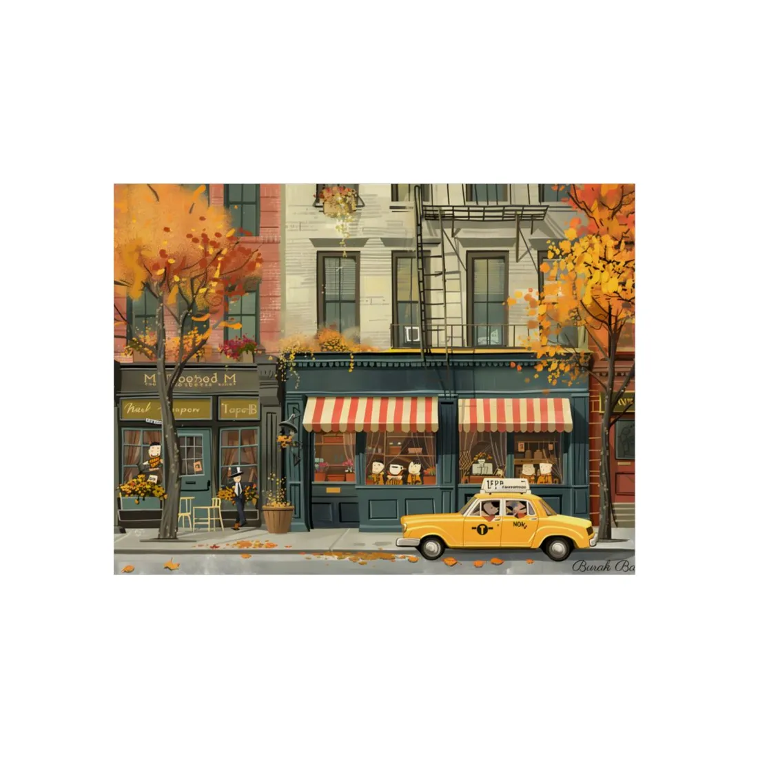 Whimsical Yellow Dreams: Playful Building Digital Art - Metal Poster