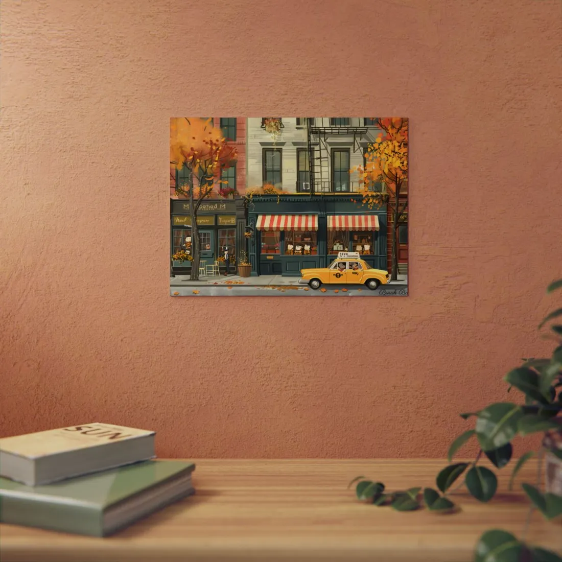 Whimsical Yellow Dreams: Playful Building Digital Art - Metal Poster