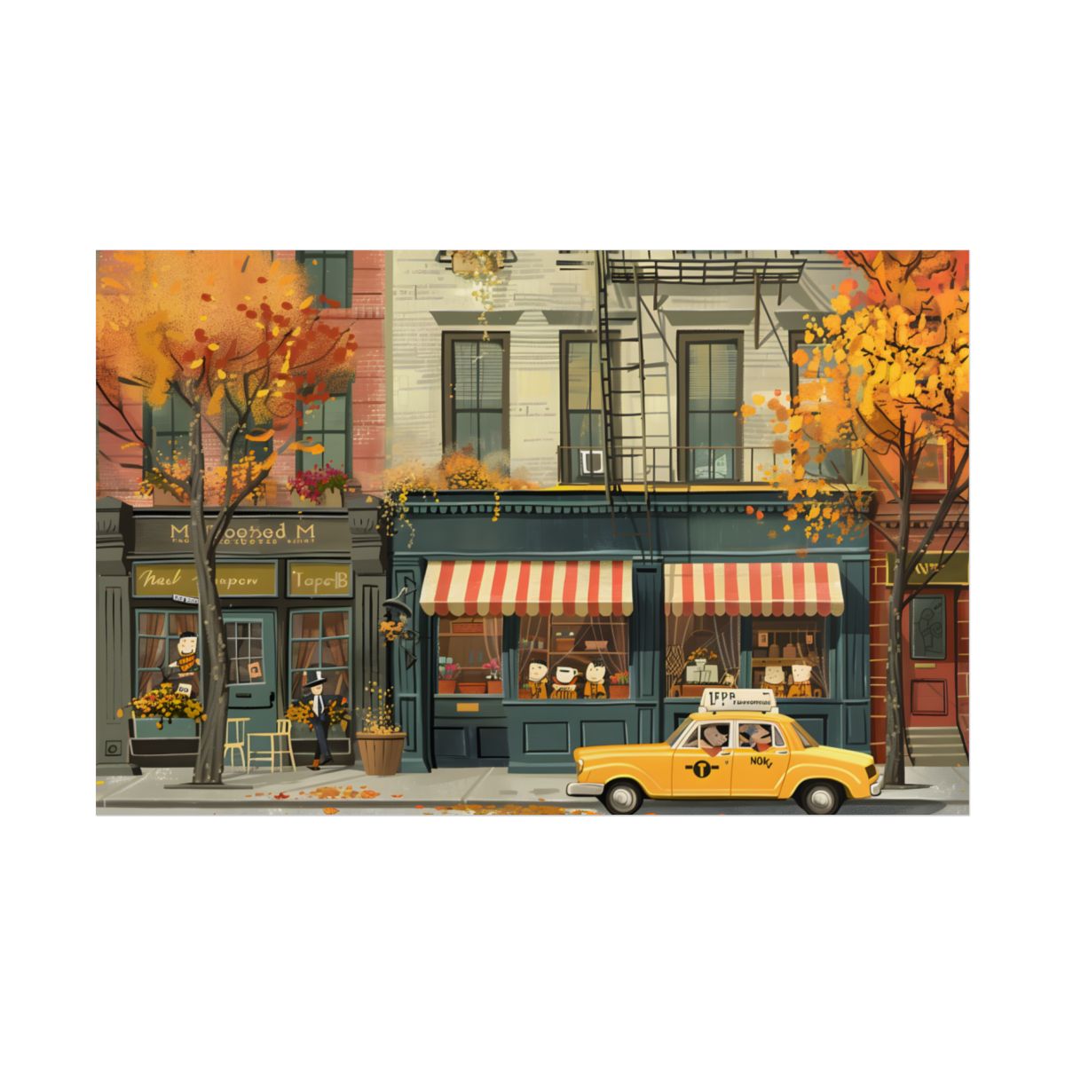 Whimsical Yellow Dreams: Playful Building Digital Art - Poster