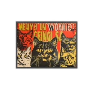 Five Tabby Cats Framed Poster