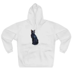 Black Cat Beside Sunflower Vase Hoodie