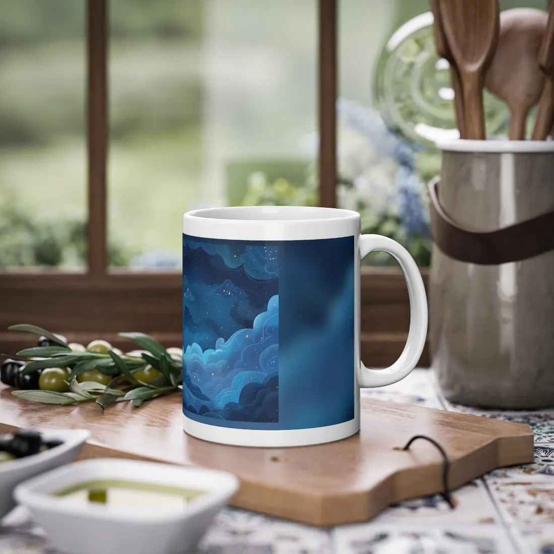 Whispers of a Whimsical Night Sky: Dreamy Celestial - Mug