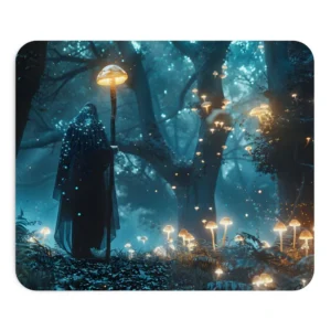 Mushroom Staff Forest Wanderer Mouse Pad