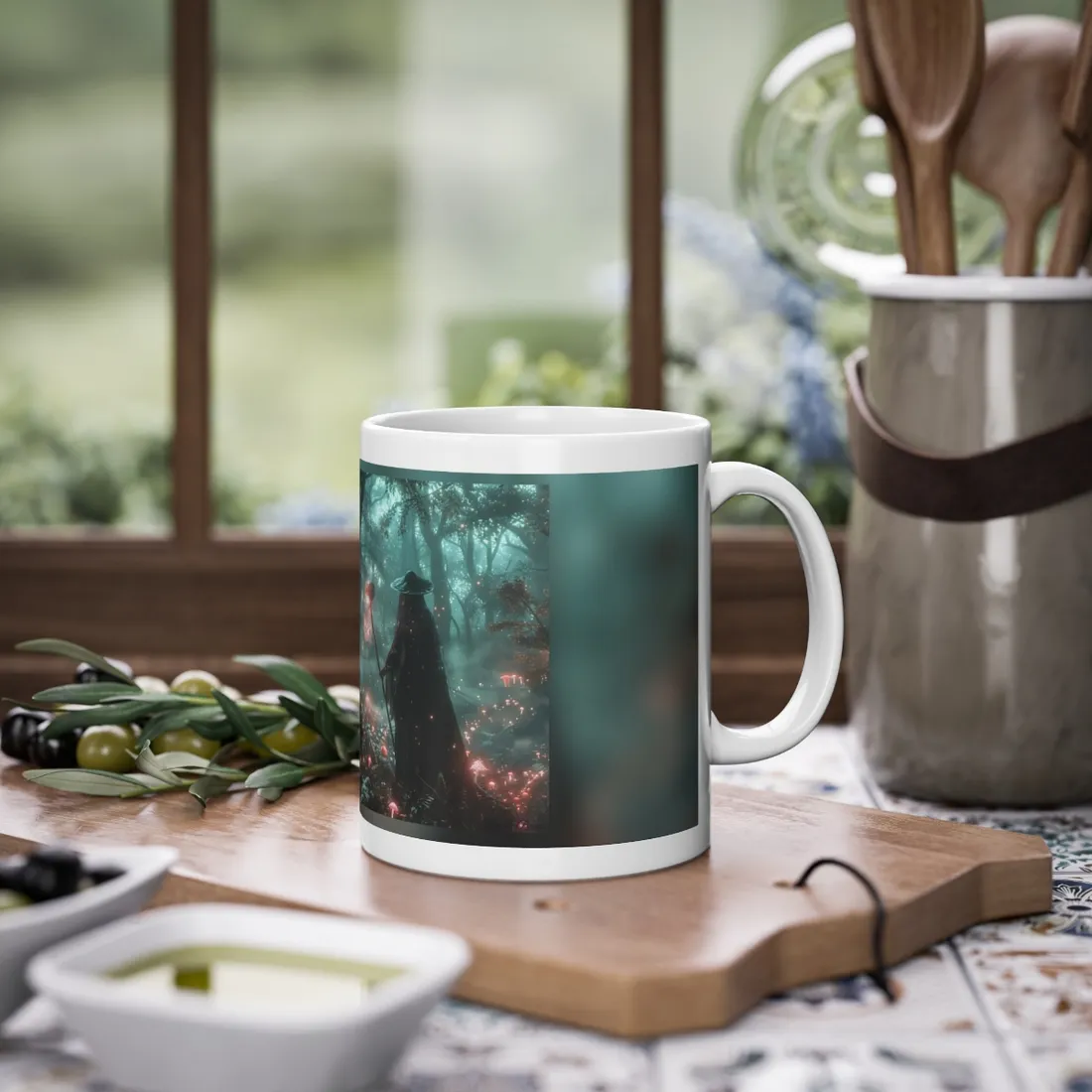Whispers of Magic in Enchanted Woods: A Mysterious Encounter with the Witch - Mug