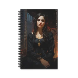 Woman in Black Dress Spiral Notebook
