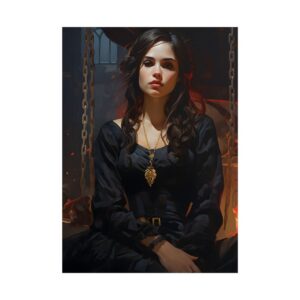 Woman in Black Dress Poster